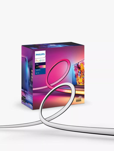 John Lewis Philips Hue Play Gradient Adjustable Colour Changing LED Lightstrip for 55-60 inch TVs (216cm)- Buy online at McGrocer