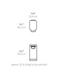 Simplehuman pet food storage bin 30L stainless steel - British product