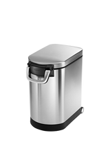 John Lewis Simplehuman Pet Food Storage Bin, Medium, Brushed Stainless Steel, 25L- Buy online at McGrocer