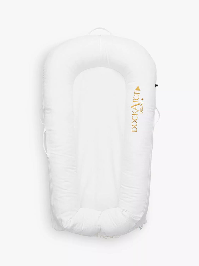 DockATot Deluxe+ White Baby Pod for 0-8 Months - British product
