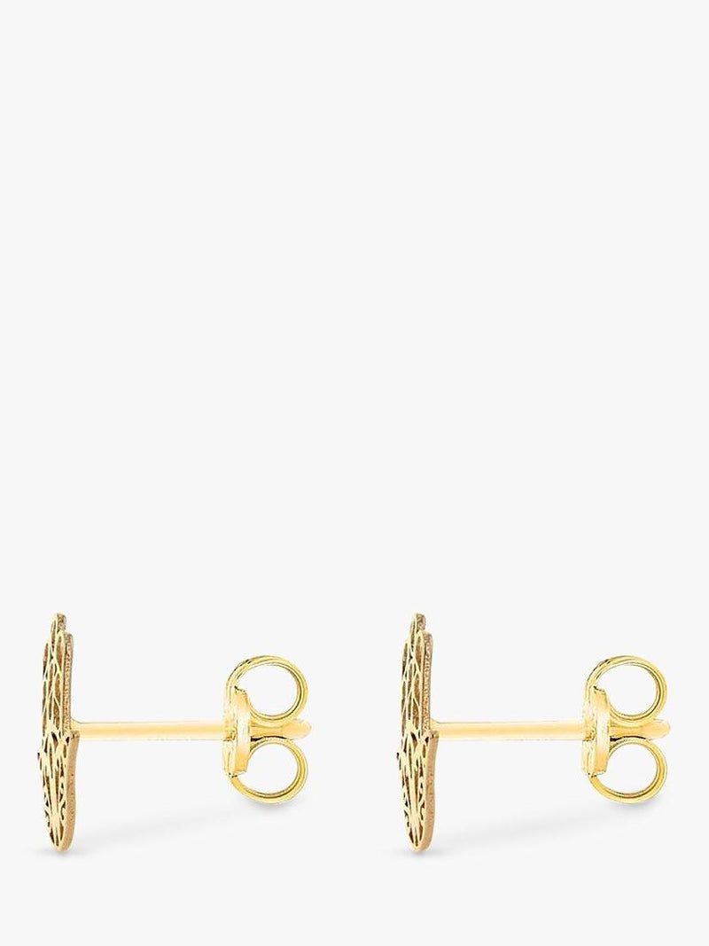 IBB filigree Hamsa hand stud earrings 9ct gold (British brand)