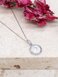 IBB St Christopher pendant necklace 9ct white gold satin finish, UK version