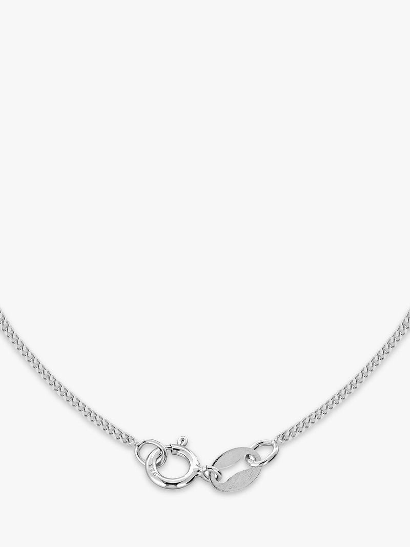 IBB St Christopher pendant necklace 9ct white gold satin finish, UK version