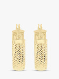 IBB 9ct gold double hoop creole earrings, UK version