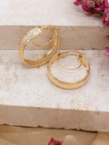 IBB 9ct gold double hoop creole earrings, UK version