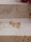 IBB 9ct gold diamond cut heart stud earrings, UK version