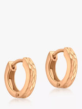 John Lewis IBB 9ct Rose Gold Diamond Cut Creole Hoop Earrings- Buy online at McGrocer