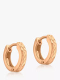 IBB 9ct gold diamond cut creole hoop earrings, imported from the UK
