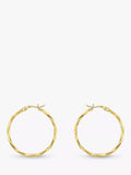 IBB 9ct gold diamond cut hoop earrings (British brand)