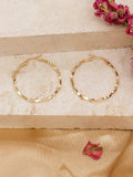 IBB 9ct gold diamond cut hoop earrings (British brand)