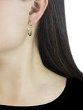 IBB 9ct gold diamond cut hoop earrings (British brand)