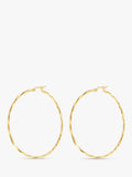 IBB 9ct gold diamond cut hoop earrings (British brand)