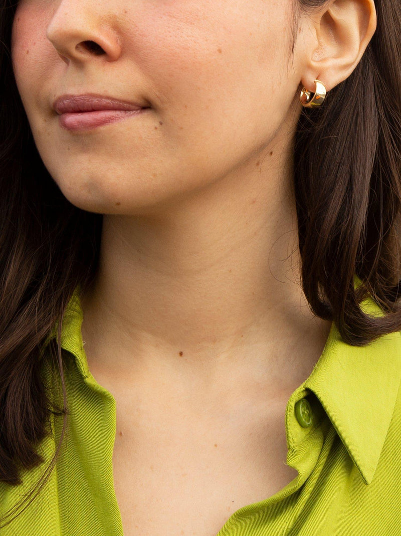 IBB 9ct gold wide creole hoop earrings, imported from the UK