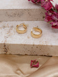 IBB 9ct gold wide creole hoop earrings, imported from the UK