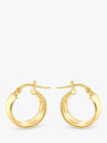 IBB 9ct gold wide creole hoop earrings, imported from the UK