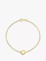 John Lewis IBB 9ct Gold Diamond Heart Chain Bracelet- Buy online at McGrocer