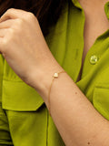IBB 9ct gold diamond heart bracelet 19cm (British brand)