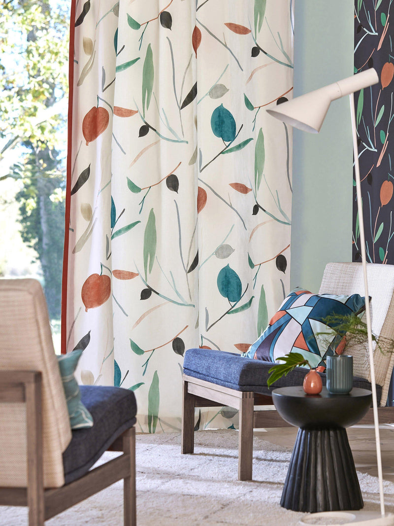 Scion Oxalis furnishing fabric abstract leaf print, imported from the UK