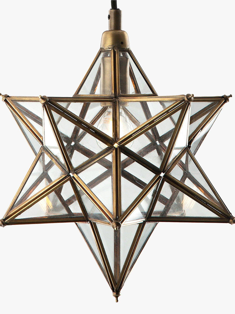Där Ilario Star small ceiling light antique brass, imported from the UK
