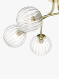 Där Yiska ribbed glass semi flush ceiling light - British product