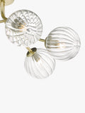 Där Yiska ribbed glass semi flush ceiling light - British product