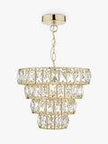 Där Cerys crystal chandelier ceiling light in gold - British product