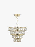 Där Cerys crystal chandelier ceiling light in gold - British product