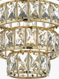 Där Cerys crystal chandelier ceiling light in gold - British product