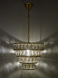 Där Cerys crystal chandelier ceiling light in gold - British product
