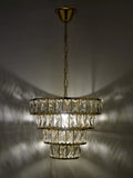 Där Cerys crystal chandelier ceiling light in gold - British product