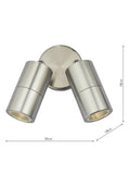 Där Ortega double outdoor wall light 18x30x18cm, UK version