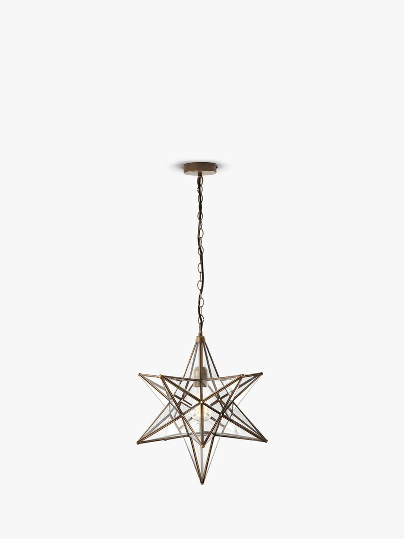 Där Ilario Star large ceiling light antique brass, UK version