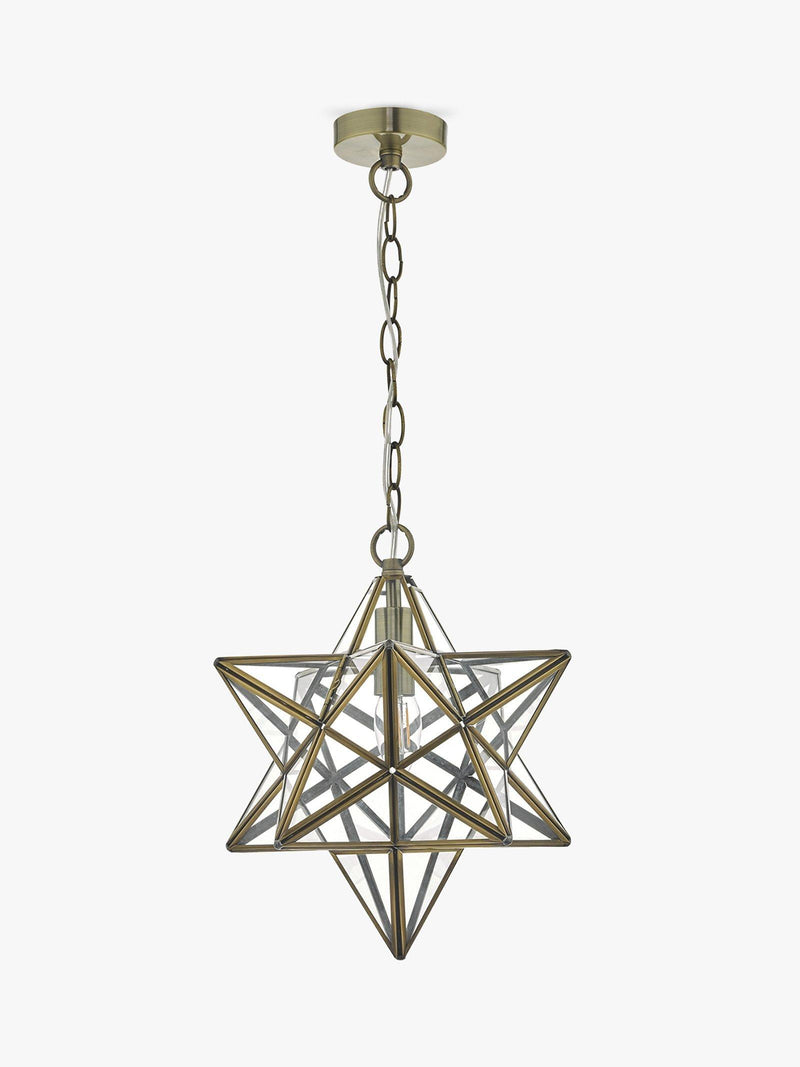 Där Ilario Star large ceiling light antique brass, UK version