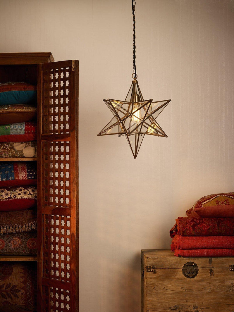 Där Ilario Star large ceiling light antique brass, UK version