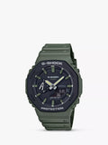 Casio GA-2110SU-3AER Men's G-Shock Resin Strap Watch, Green/Black
