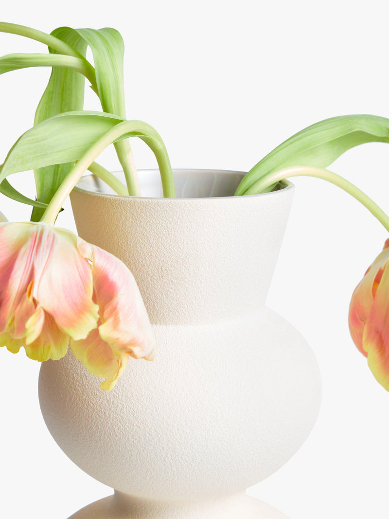 John Lewis Totem Earthenware Vase Natural H33cm (British brand)