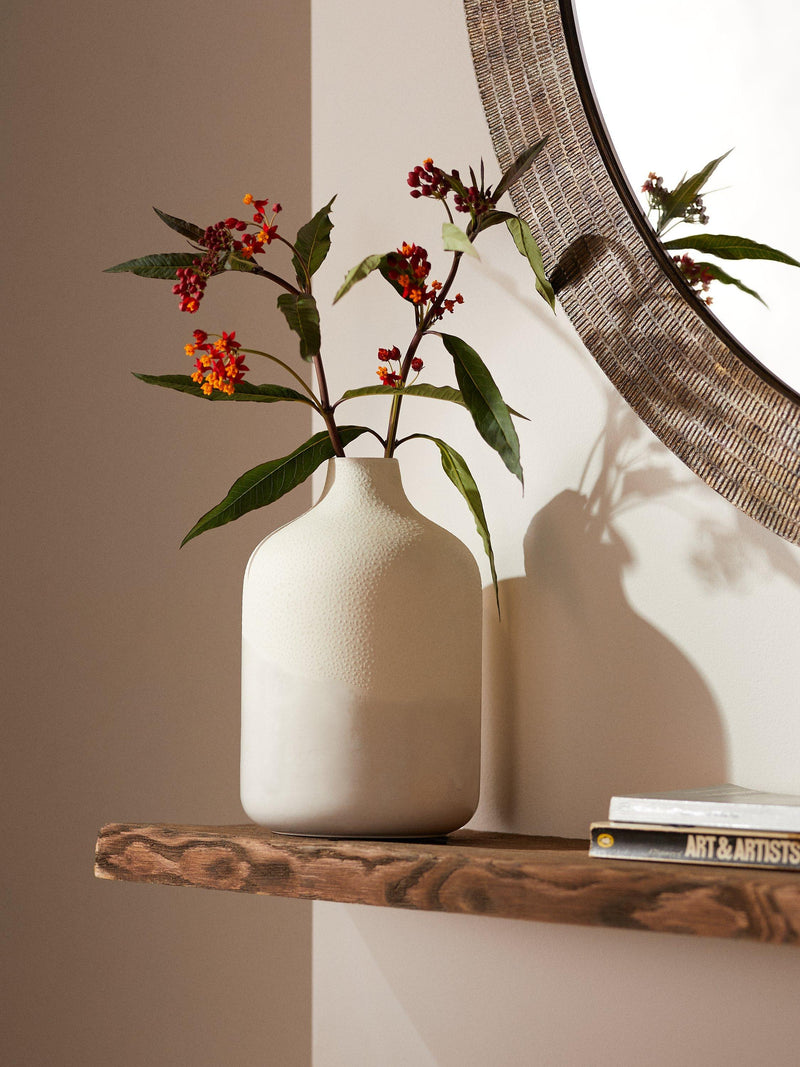 John Lewis Bilha neutral earthenware vase H24.5cm, UK version
