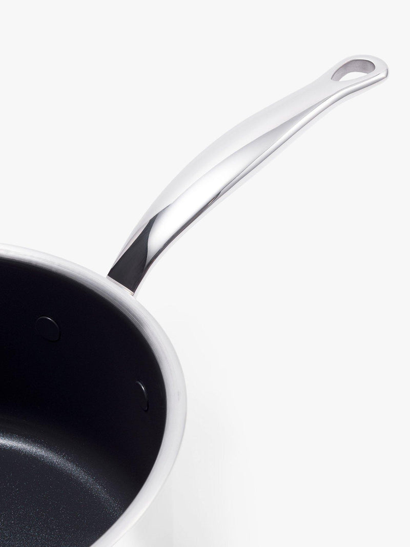 GreenPan Premiere 3-piece stainless steel saucepan set, UK version