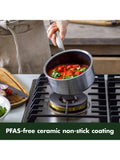 GreenPan Premiere 3-piece stainless steel saucepan set, UK version