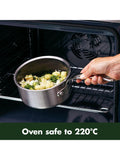 GreenPan Premiere 3-piece stainless steel saucepan set, UK version