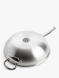GreenPan Premiere stainless steel ceramic non-stick wok 30cm, imported from the UK