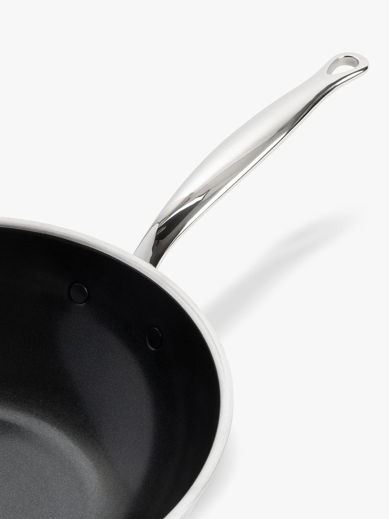 GreenPan Premiere stainless steel ceramic non-stick wok 30cm, imported from the UK