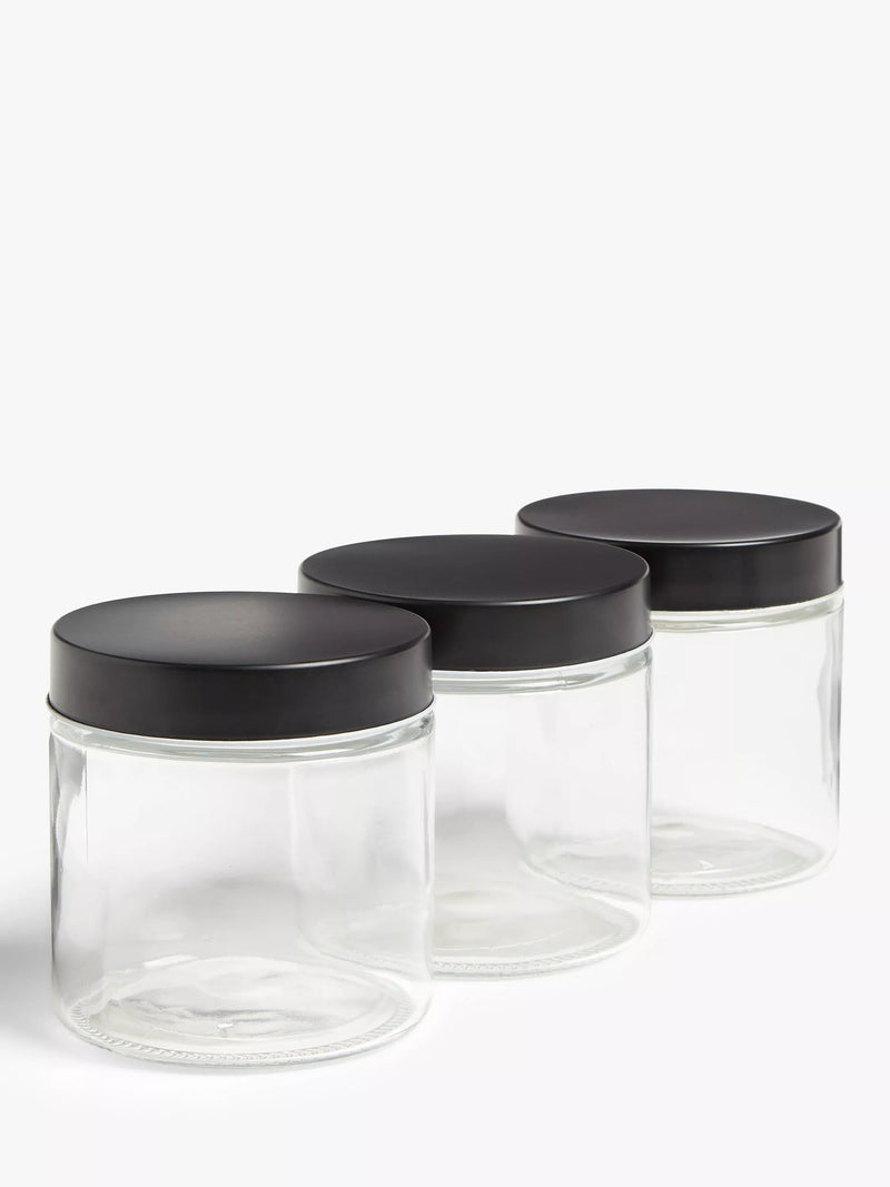 John Lewis glass storage container set of 3 870ml (British brand)