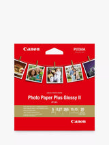 John Lewis Canon PP-201 Glossy II Photo Paper Plus, 13 x 13cm, 20 Sheets- Buy online at McGrocer