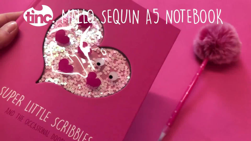 Tinc heart sequin notebook A5 (British brand)