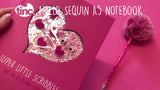 Tinc heart sequin notebook A5 (British brand)