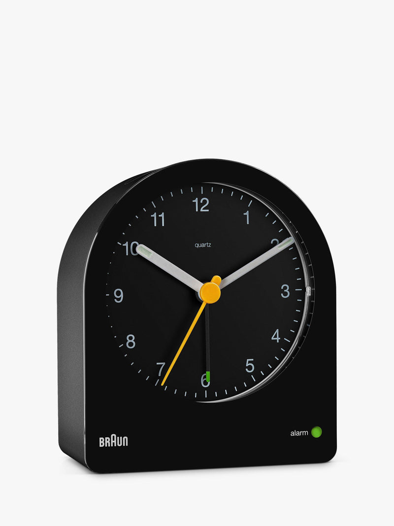 Braun BC22 classic analogue quiet quartz alarm clock, imported from the UK