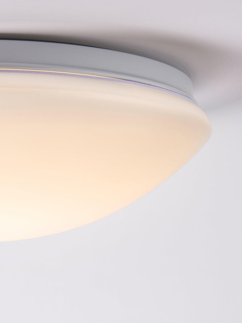 John Lewis Saint LED flush bathroom ceiling light white H10x31cm (British brand)