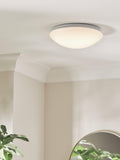 John Lewis Saint LED flush bathroom ceiling light white H10x31cm (British brand)