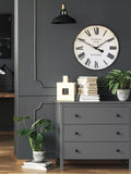 Lascelles personalised Roman numeral wall clock 50cm, UK version